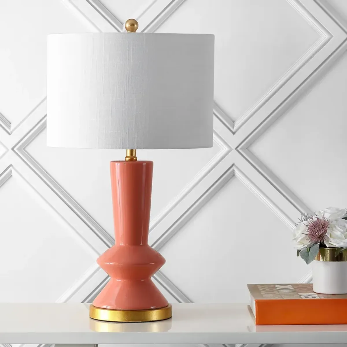 Ziggy Ceramiciron Contemporary Glam LED Table Lamp