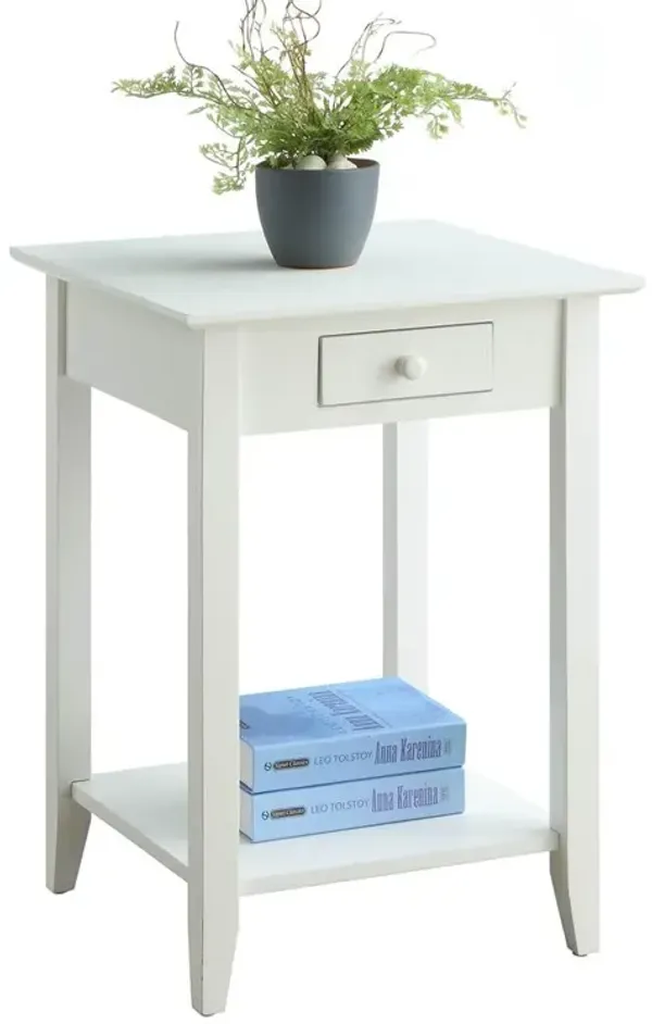 Convience Concept, Inc. American Heritage End Table with Drawer and Shelf
