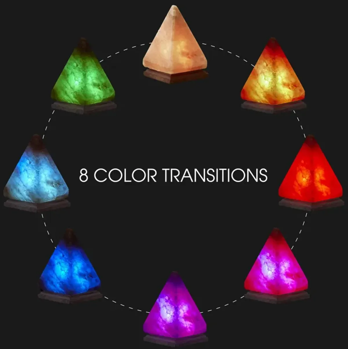 Loft Lyfe Layah Piramide Salt Lamp 8 Color Modes