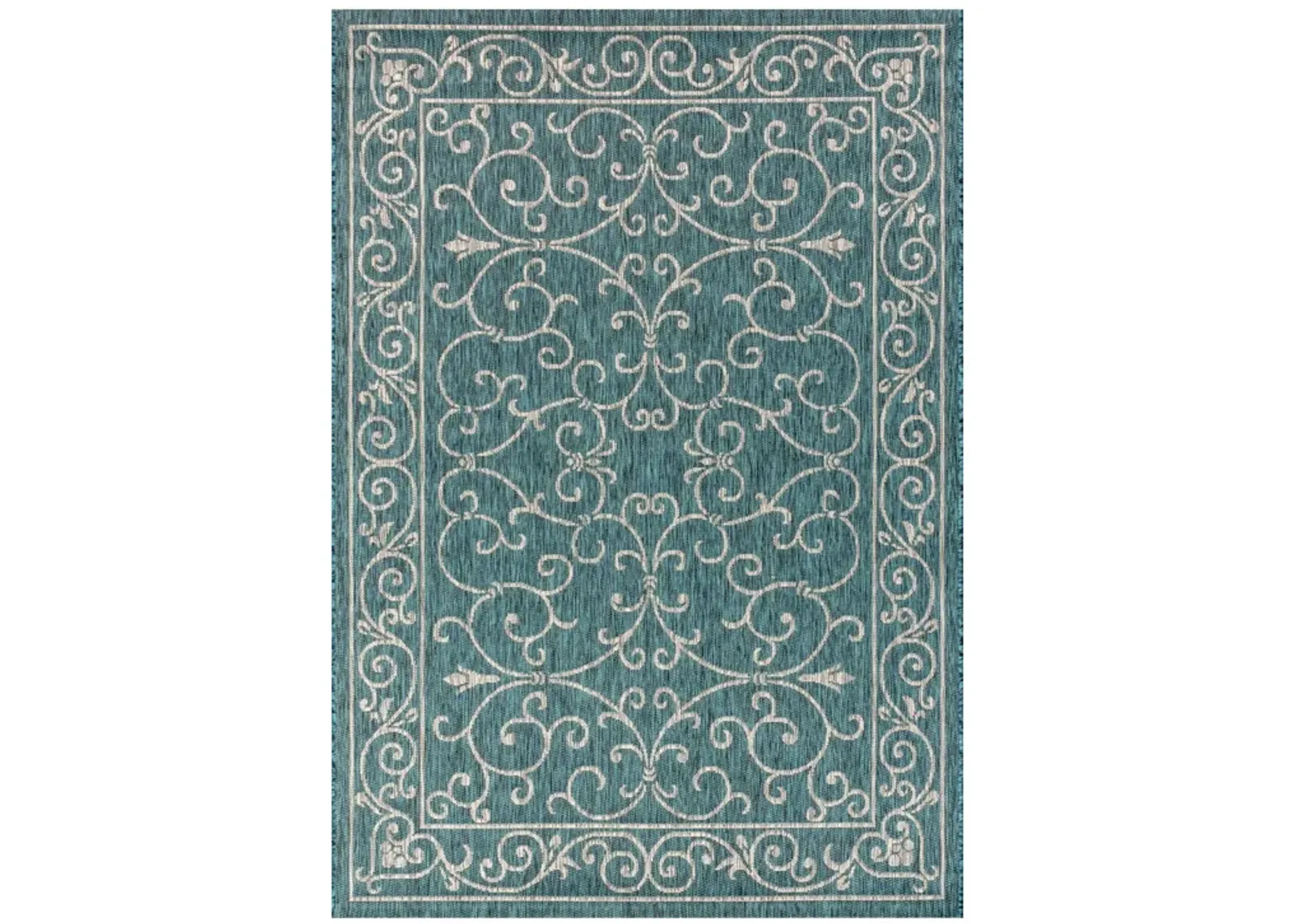 Charleston Vintage Filigree Textured Weave Indoor/Outdoor Area Rug