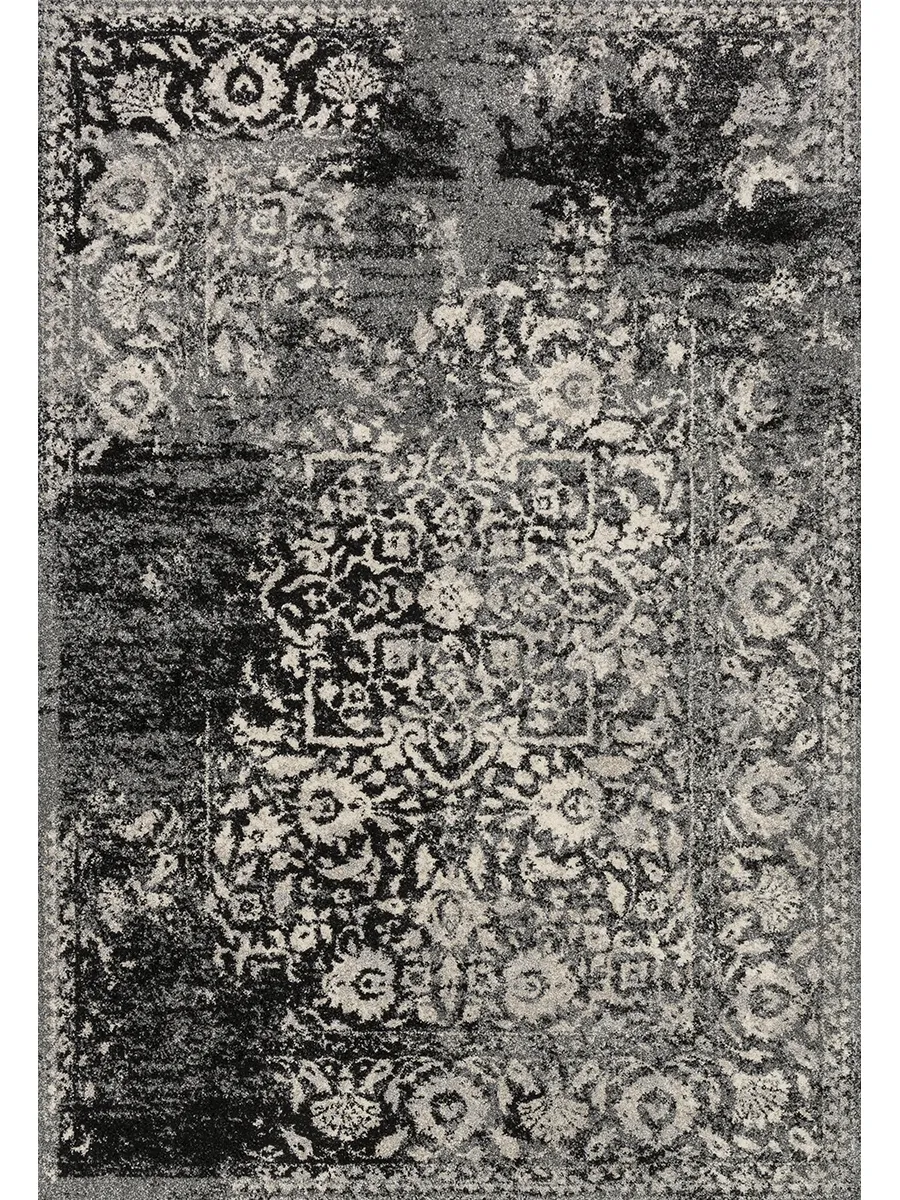 Emory EB01 Black/Ivory 2'5" x 7'7" Rug