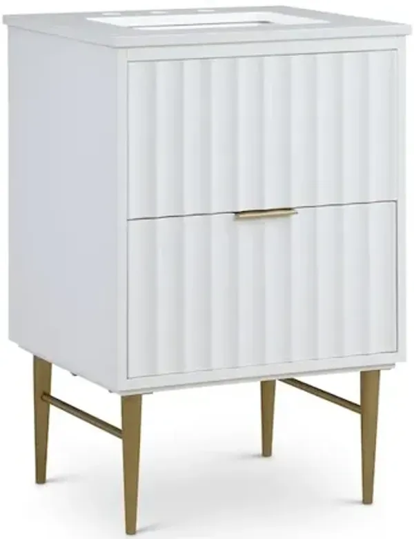 Meridian Furniture Modernist White Bathroom Vanity