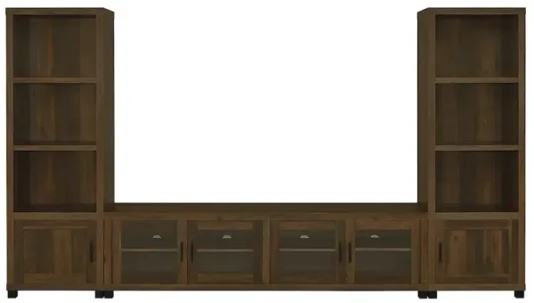 Sachin 3-piece 79" TV Entertainment Center Dark Pine