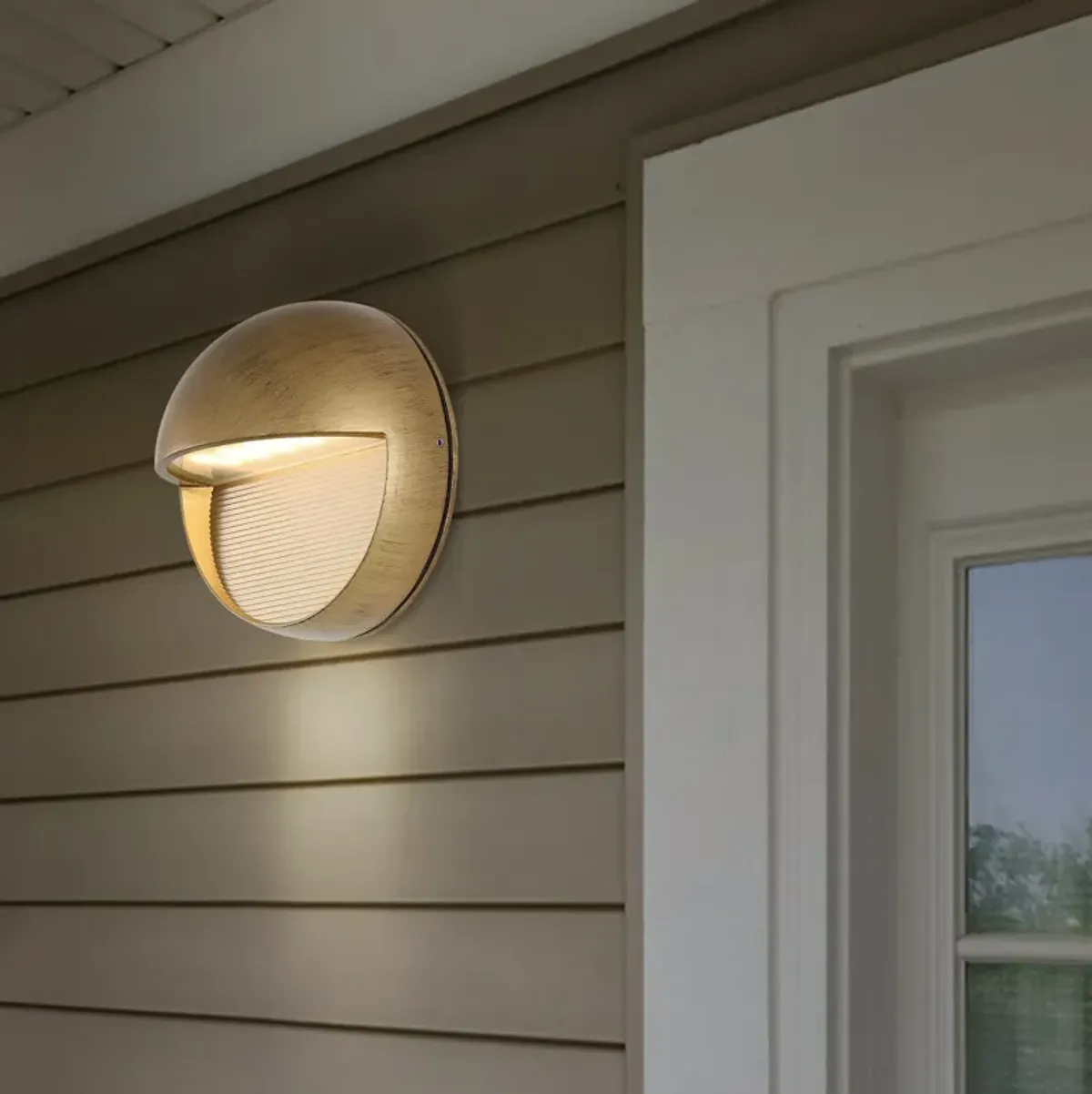 Orbe Outdoor Metal/Glass Integrated LED Wall Sconce