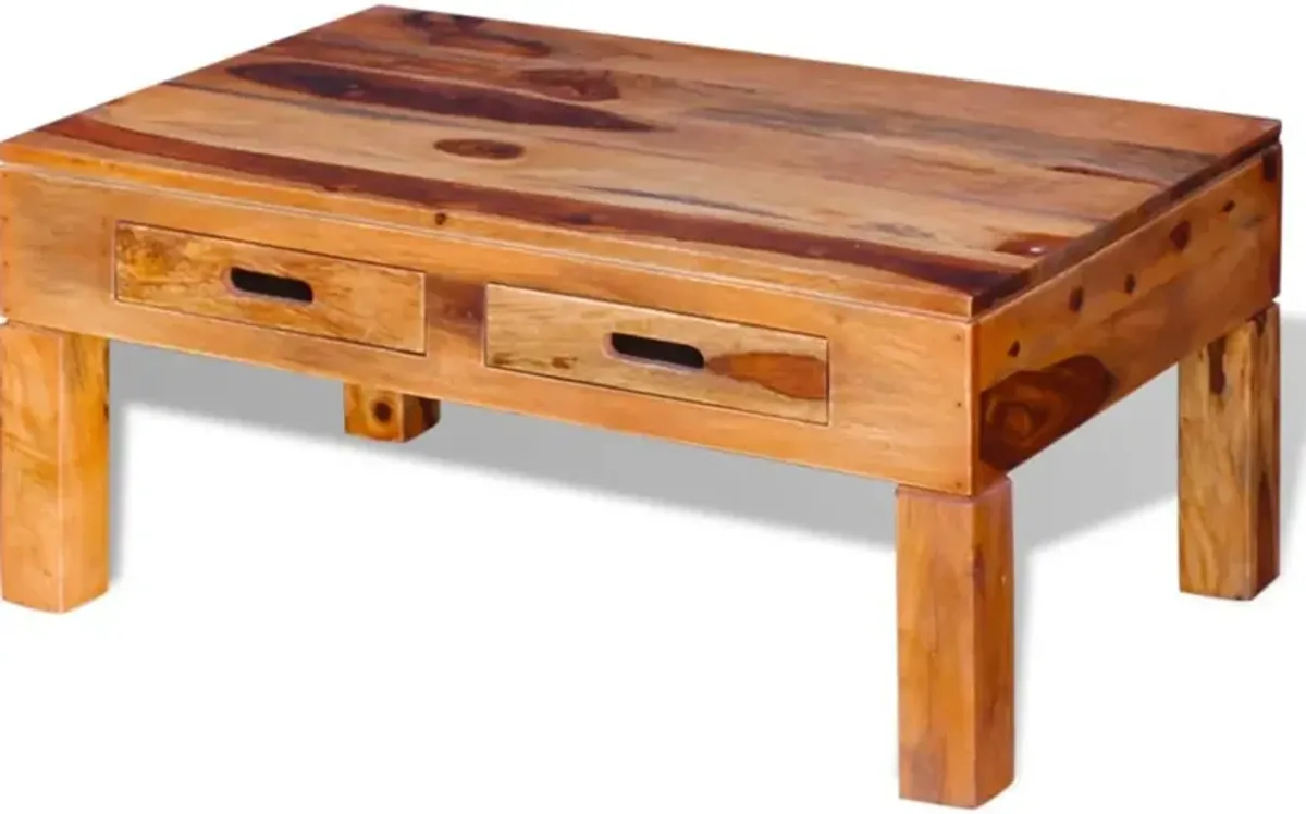 vidaXL Coffee Table Solid Sheesham Wood