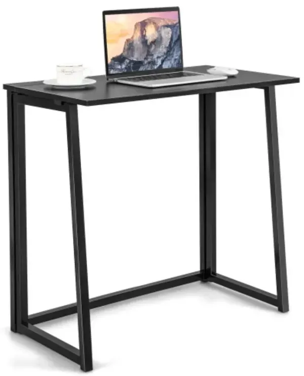 Hivvago 31 Inch Space-saving Folding Computer Desk for Home Office