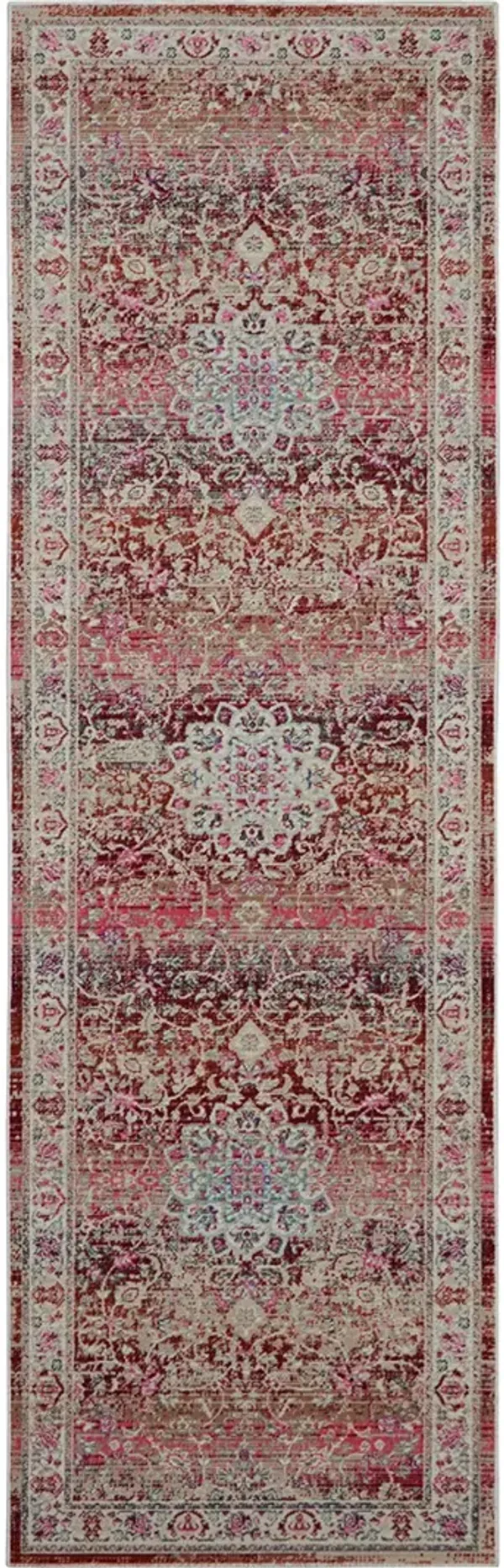 Vintage Kashan VKA01 Red 2'4" x 8' Rug