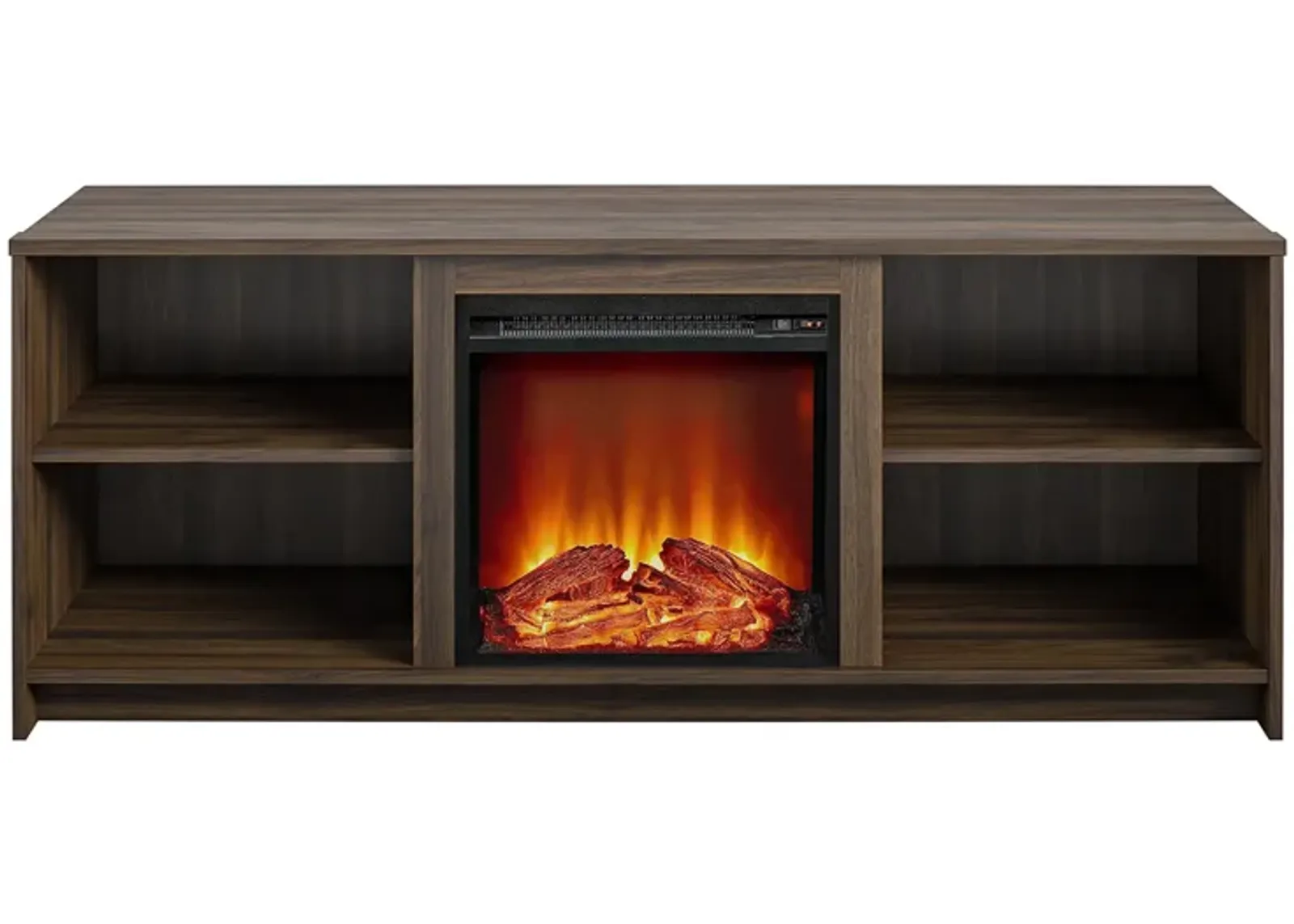 Ameriwood Home Courtland Electric Fireplace Space Heater TV Stand for TVs up to 65"