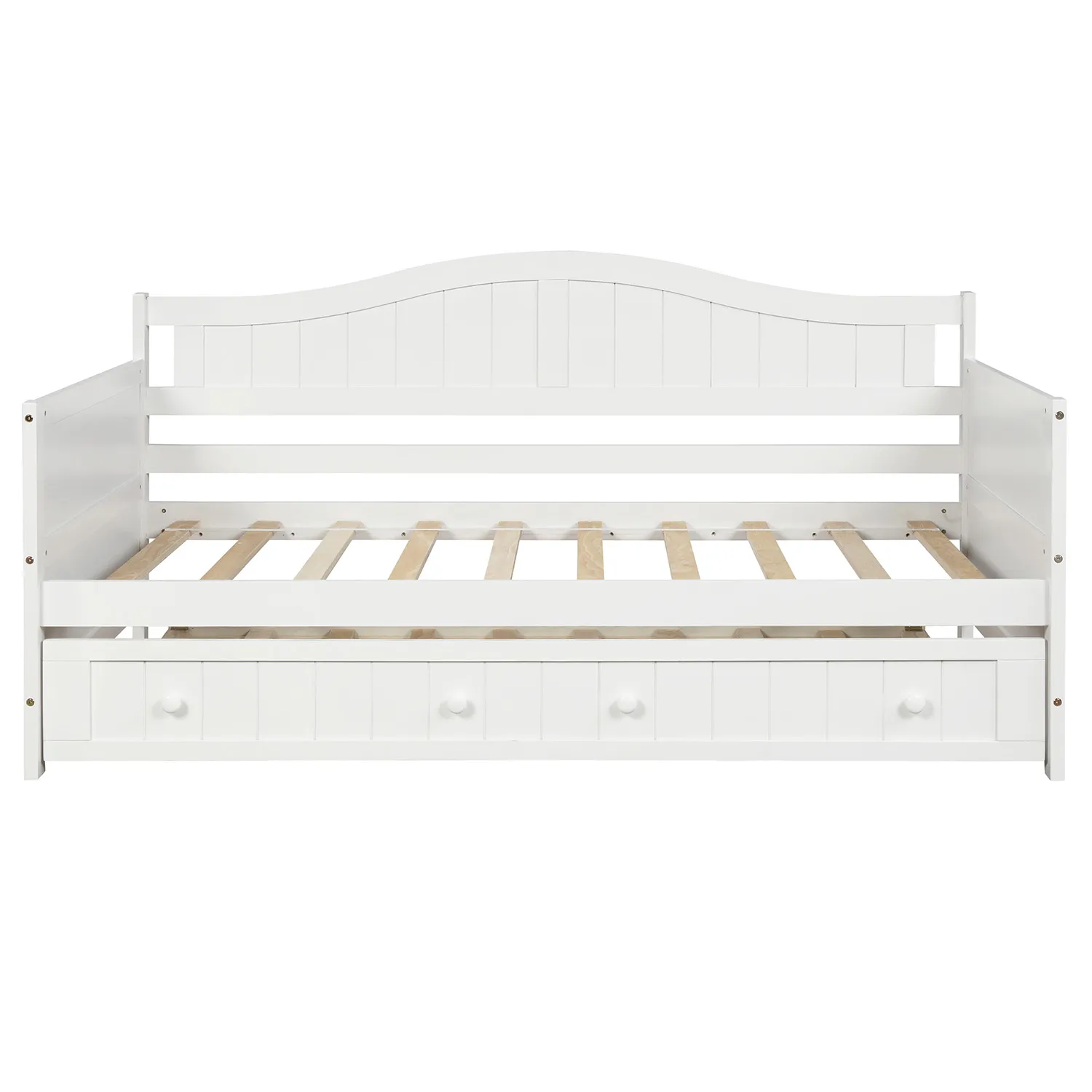 Merax Wooden Daybed with Trundle Bed