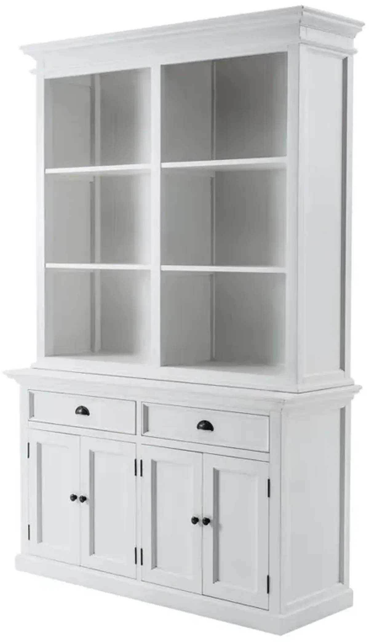 Belen Kox Classic White Buffet Hutch Unit with 6 Shelves, Belen Kox