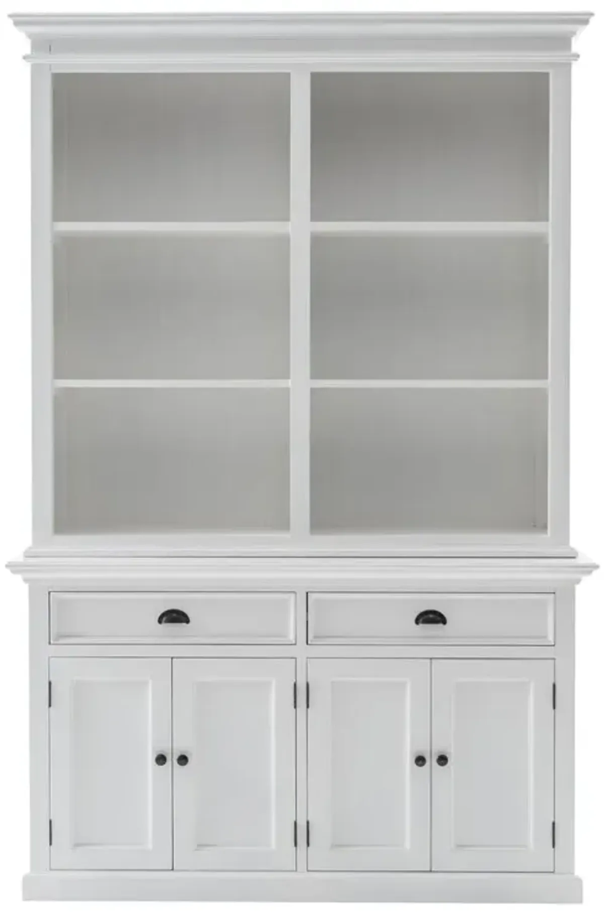 Belen Kox Classic White Buffet Hutch Unit with 6 Shelves, Belen Kox