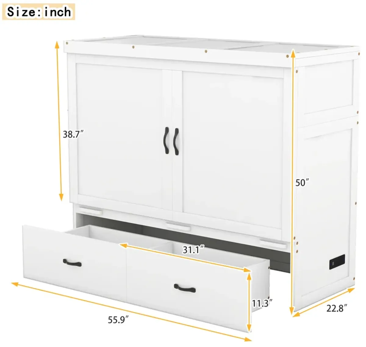 Merax Dual Purpose Bed with USB Port