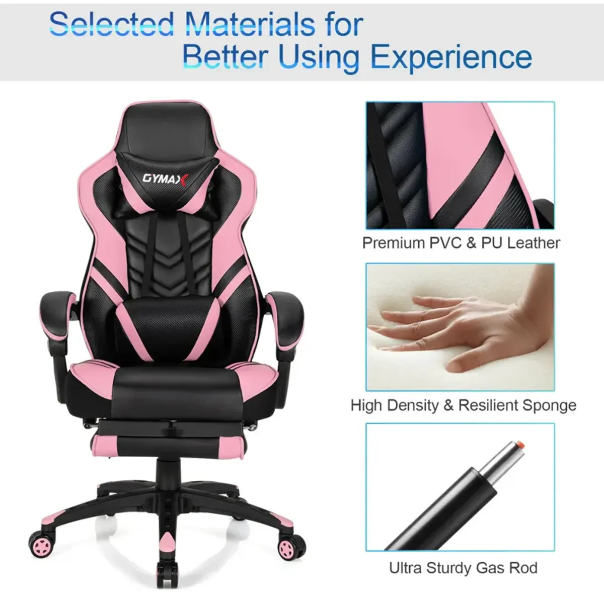 Costway Office Computer Desk Chair Gaming Chair Adjustable Swivel