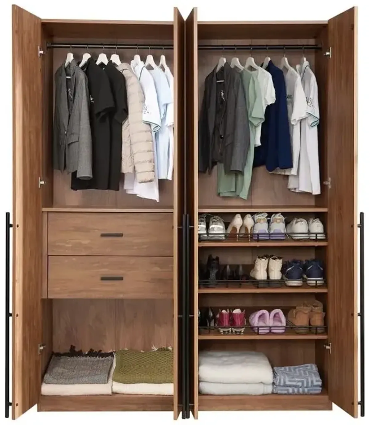 Lee Module Wardrobe in Brown (Set of 2)