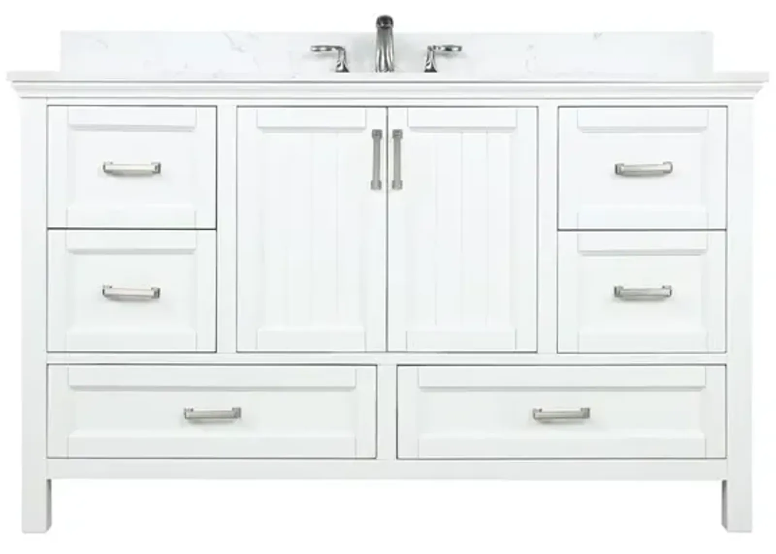 Altair 60 Single Bathroom Vanity Set in White without Mirror