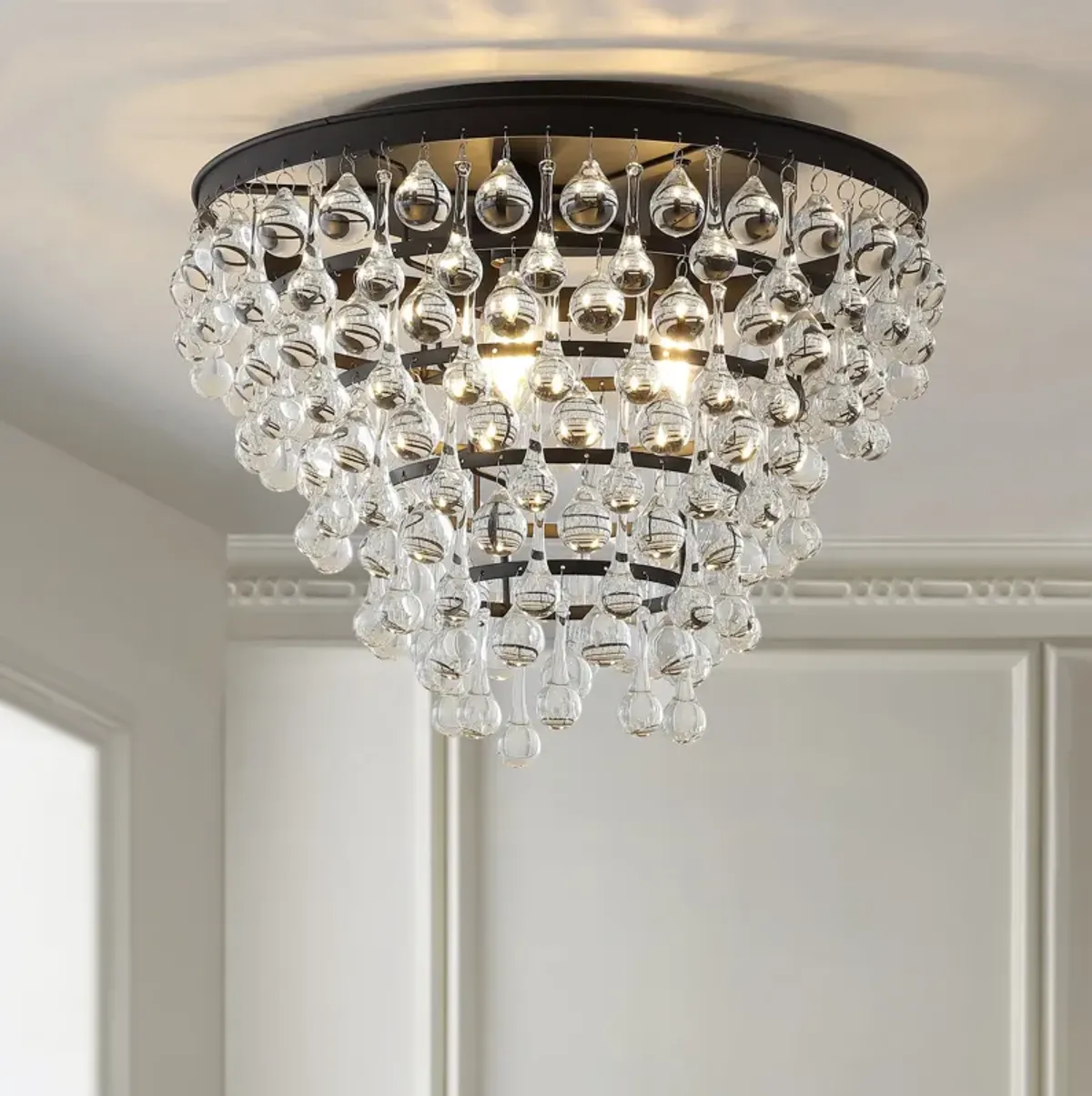 Toronto Metal/Crystal LED Flush Mount