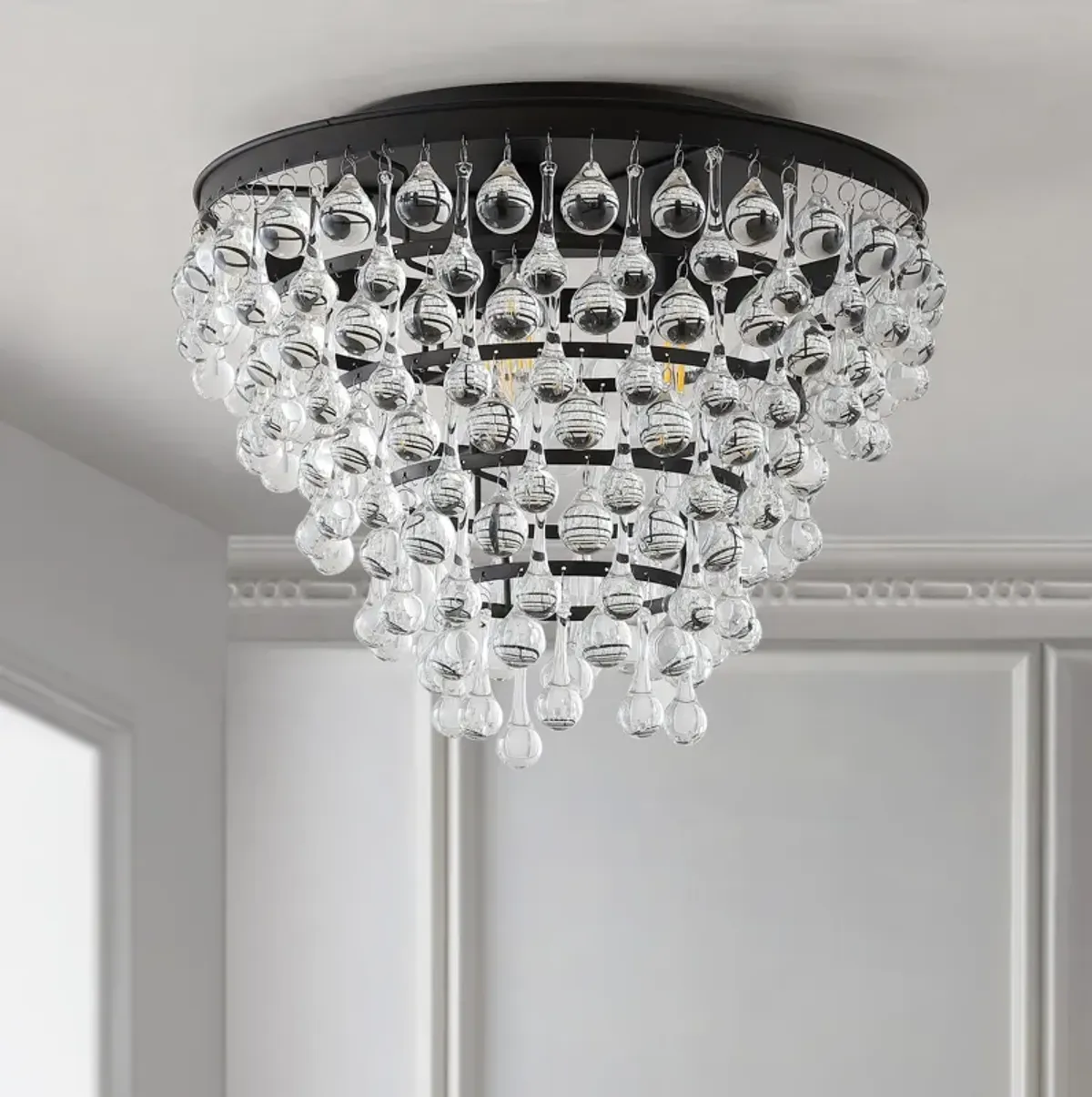 Toronto Metal/Crystal LED Flush Mount