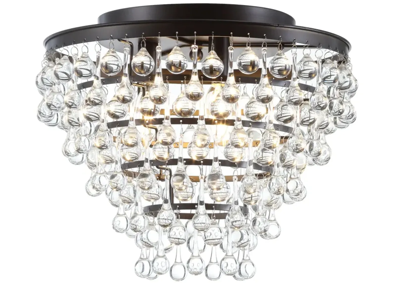 Toronto Metal/Crystal LED Flush Mount