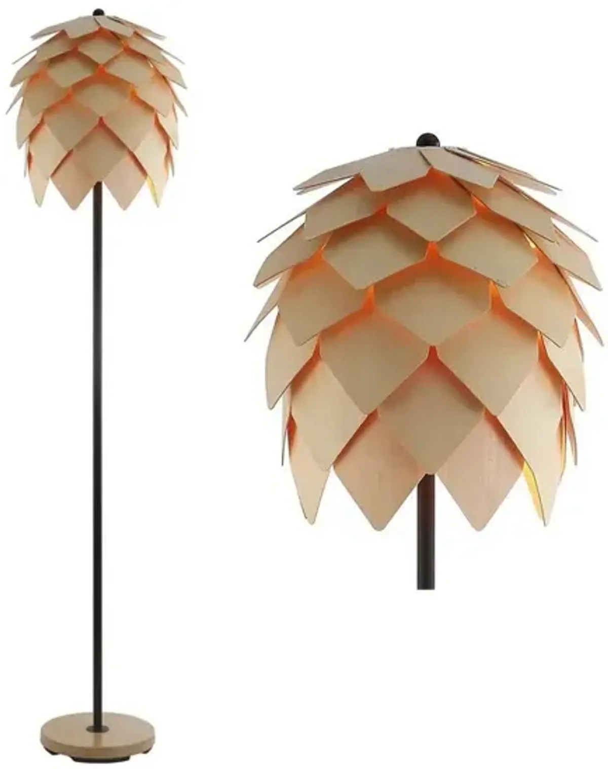 Simon Pinecone Wood/Metal LED Floor Lamp