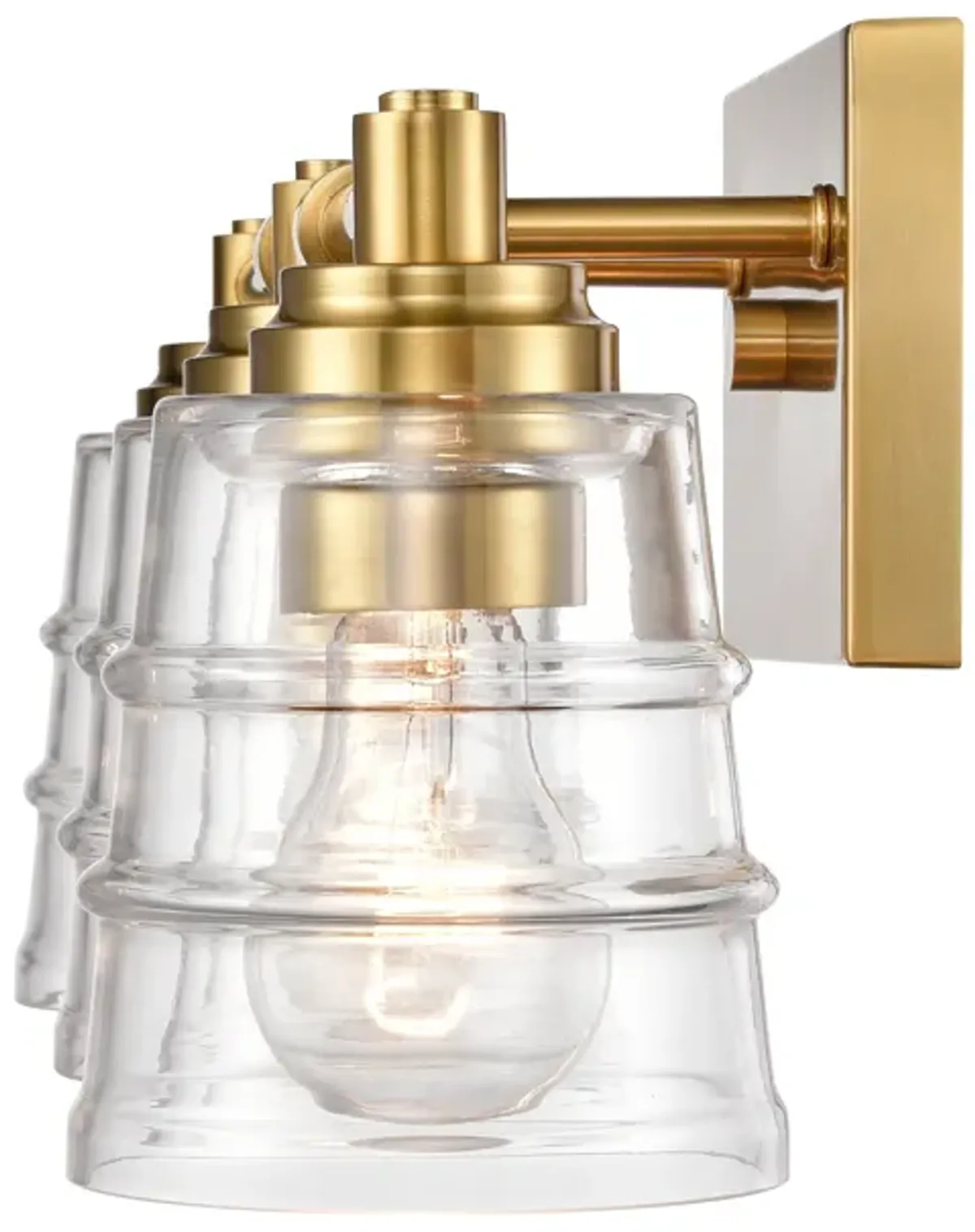 Pulsate 21.5'' Wide 3-Light Gold Vanity Light