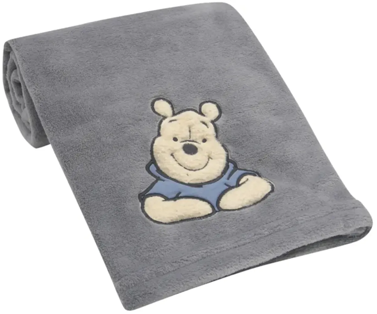 Disney Baby Forever Pooh Gray Bear Baby Blanket by Lambs & Ivy