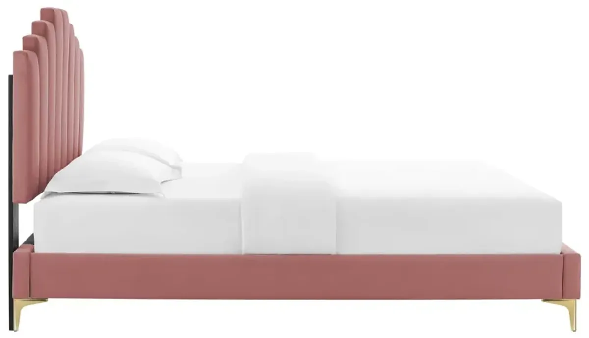 Modway - Elise King Performance Velvet Platform Bed