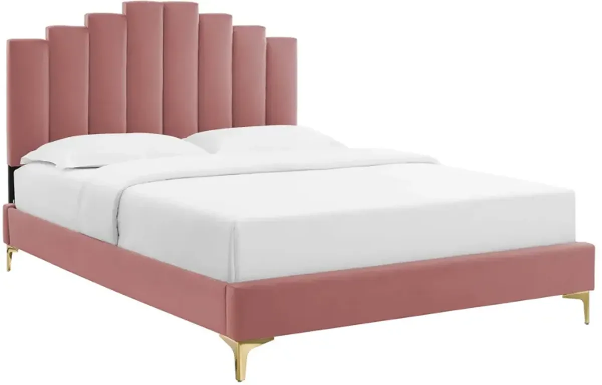 Modway - Elise King Performance Velvet Platform Bed