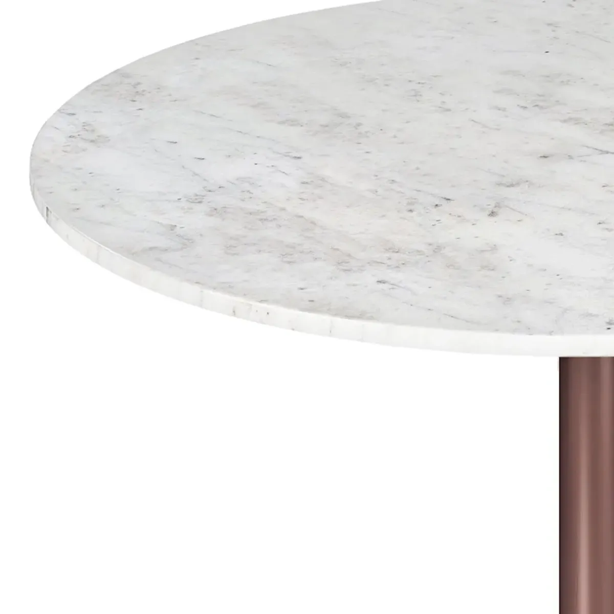 Simpli Home Osborne Dining Table In White/Copper