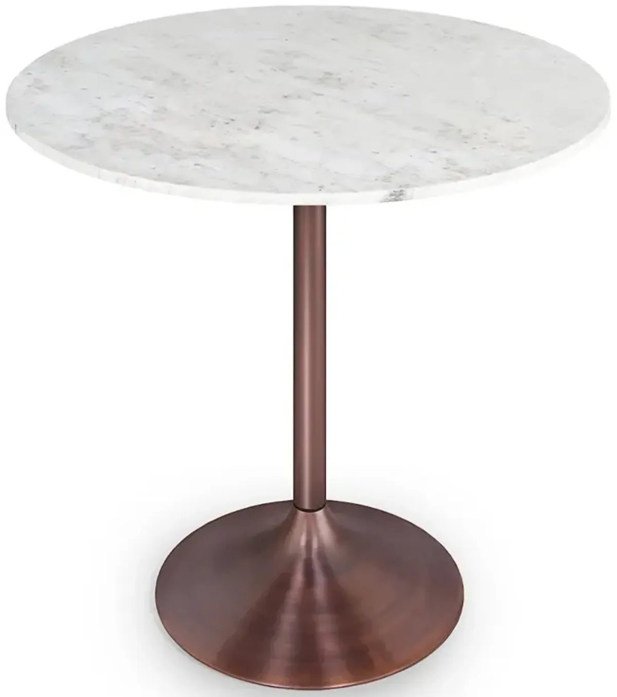Simpli Home Osborne Dining Table In White/Copper