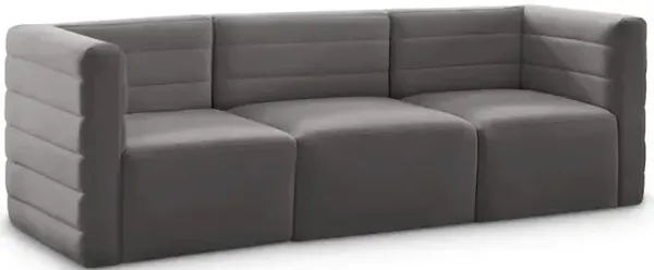 Meridian Furniture Quincy Grey Velvet Modular Sofa