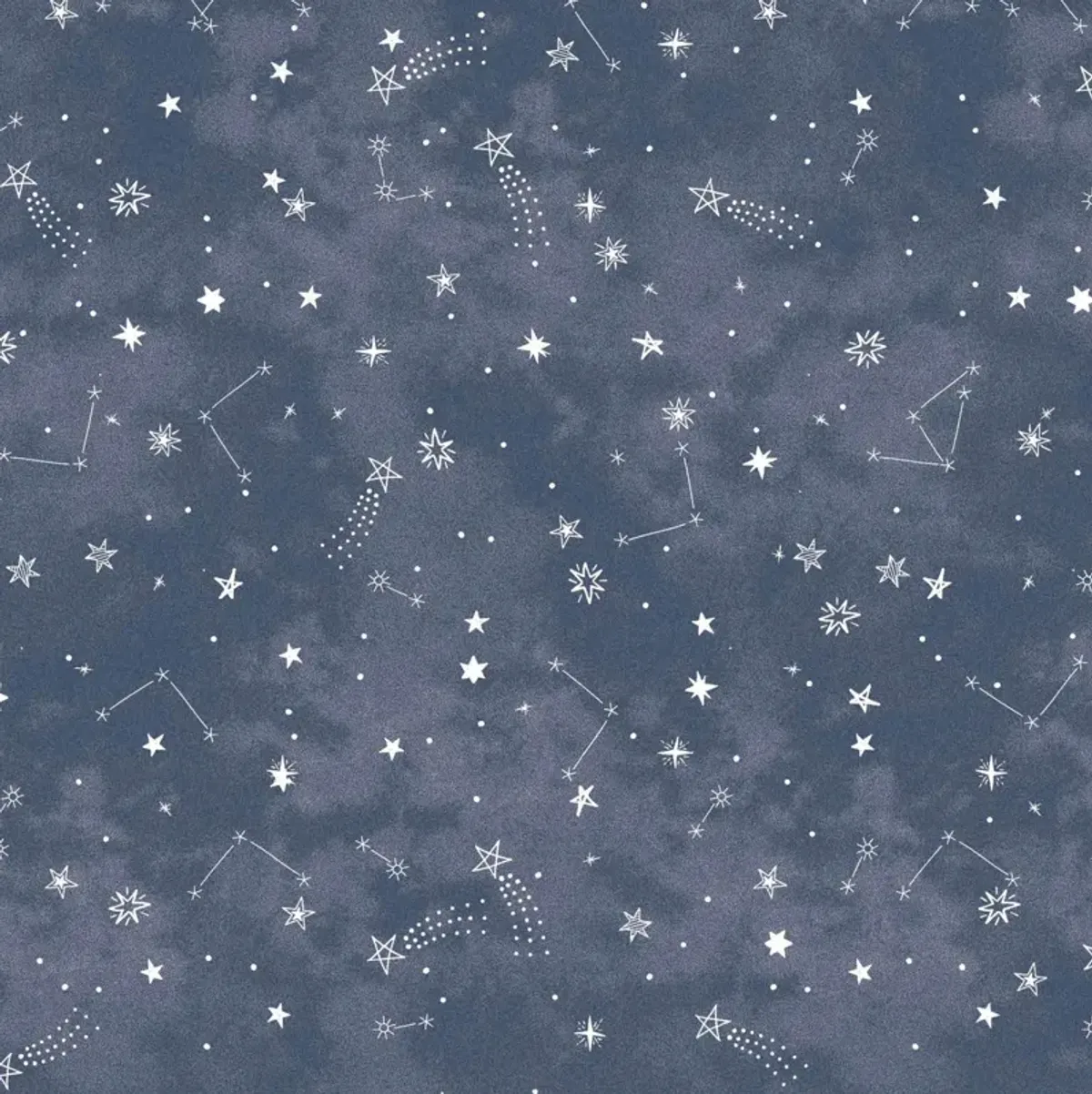 Lambs & Ivy Sky Rocket Blue Stars/Galaxy/Space 100% Cotton Fitted Crib Sheet