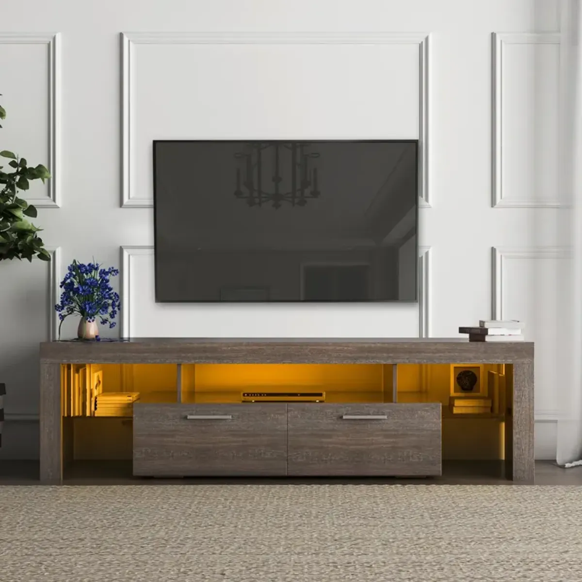 20 Minutes Simple Modern TV Cabinet Floor Cabinet Floor TV Wall Cabinet