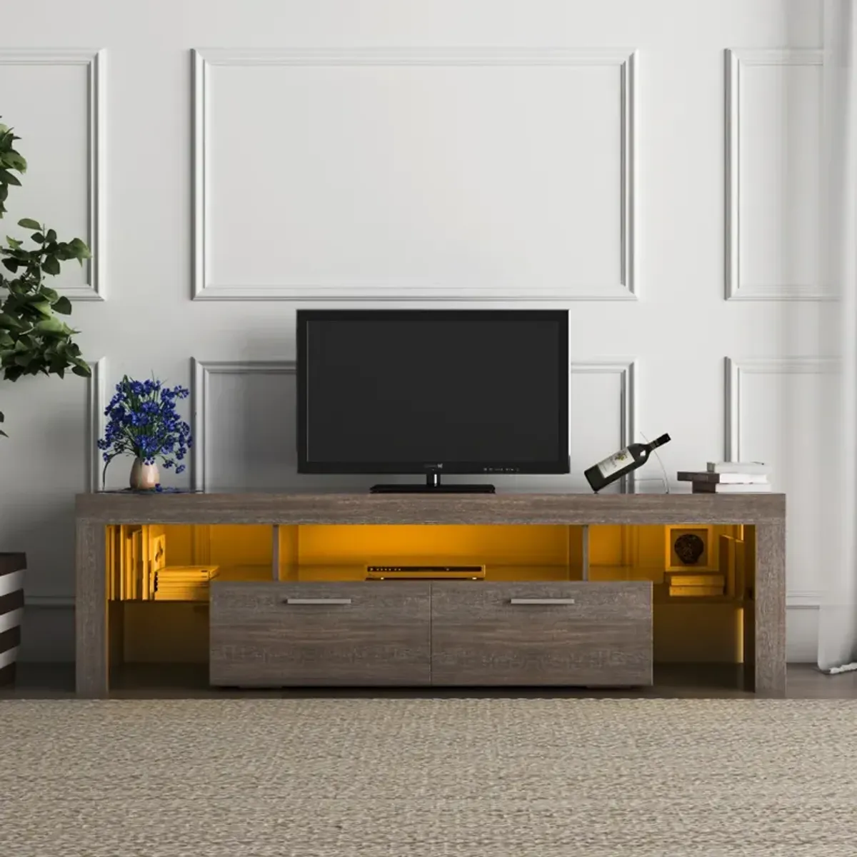 20 Minutes Simple Modern TV Cabinet Floor Cabinet Floor TV Wall Cabinet