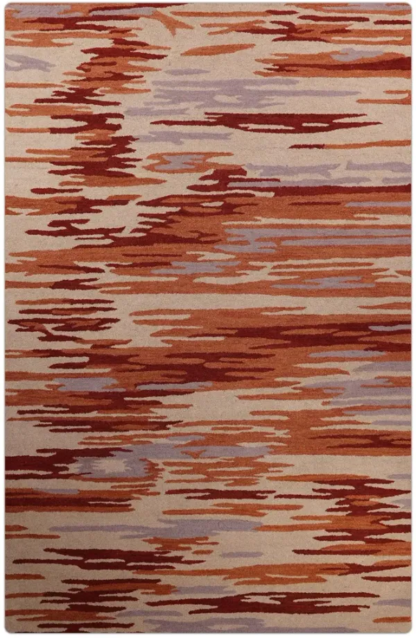 RUGSOTIC CARPETS HAND TUFTED WOOL ECO-FRIENDLY AREA RUGS  - 4'x6', Rectangle Shape, Multicolor, Abstract Modern Design, High Pile Thick Handmade Area Rugs for Living Room, Bed Room (K00S14)