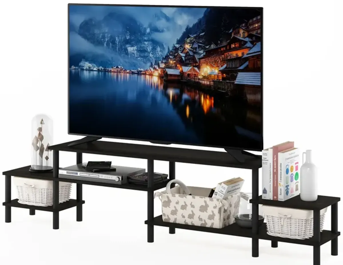 Furinno Furinno Turn-N-Tube Grand Entertainment Center for TV up to 80 Inch, Espresso/Black