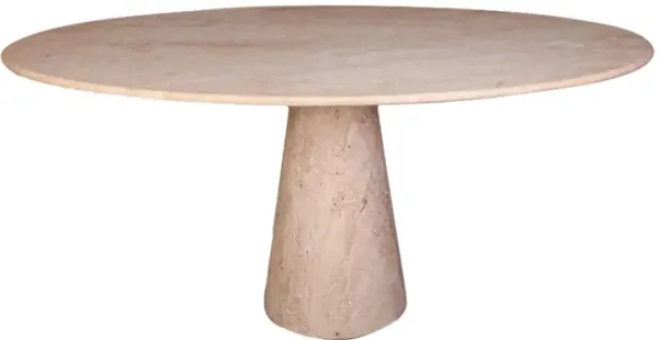 Travertine Oval Dining Table 62"