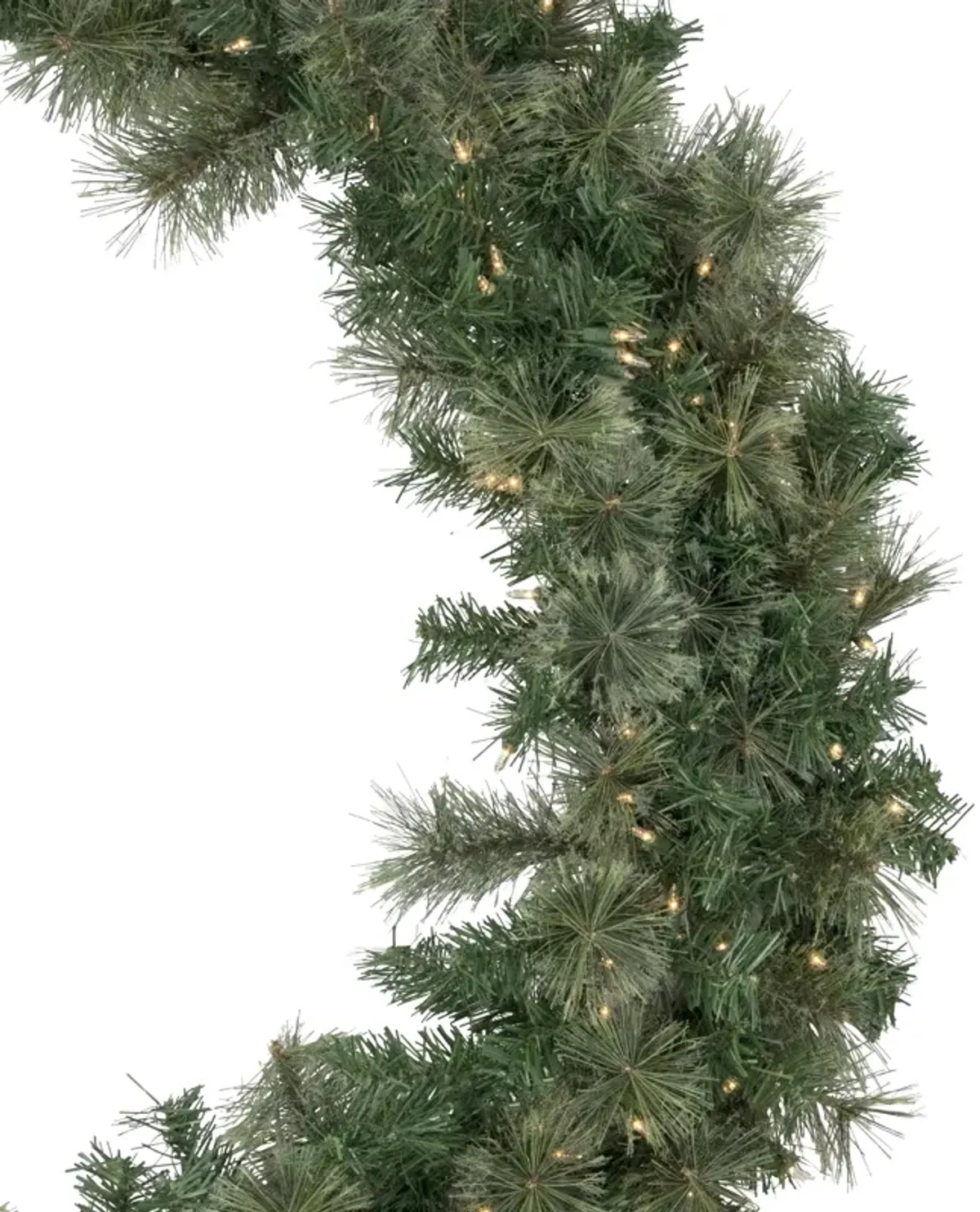 Pre-Lit Oregon Cashmere Pine Artificial Christmas Wreath  48-Inch  Clear Lights