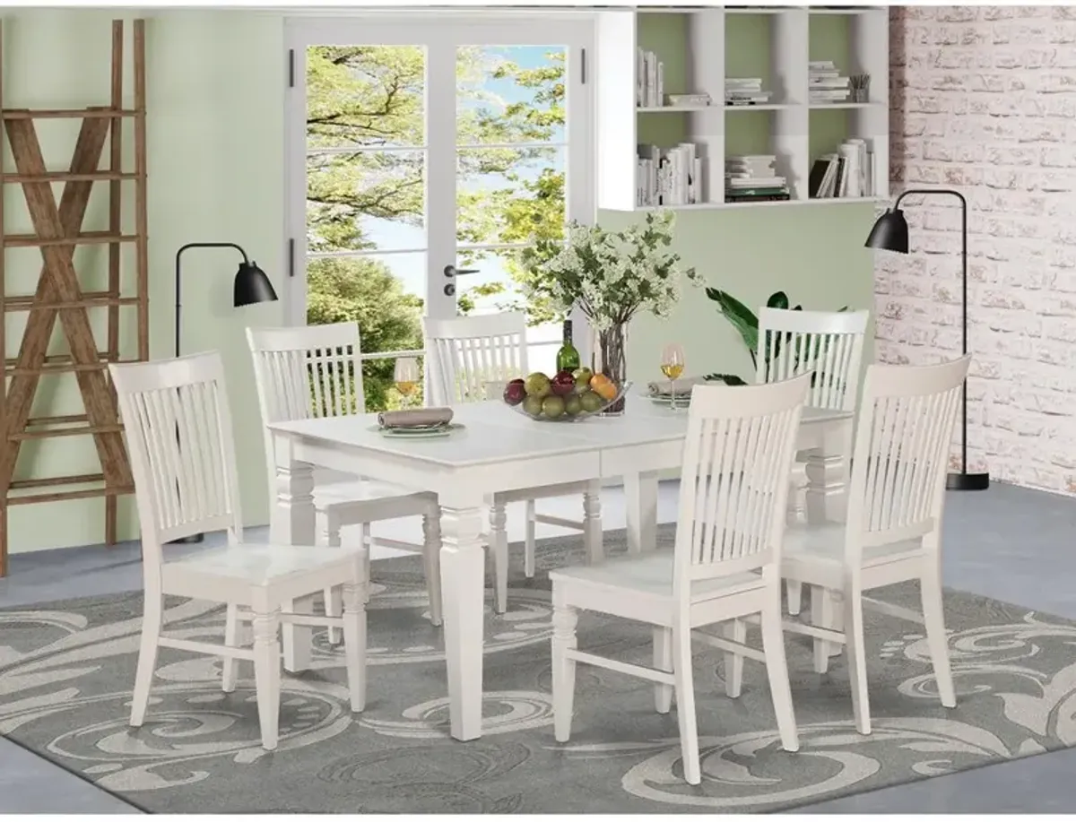 East West Furniture 7  Pc  Dining  room  set-Dining  Table  and  6  Dining  Chairs