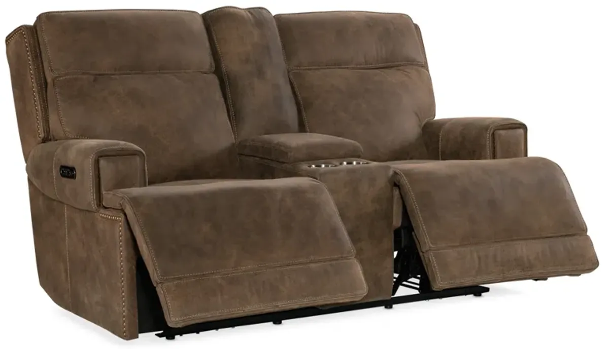 Wheeler Power Console Loveseat with Power Headrest