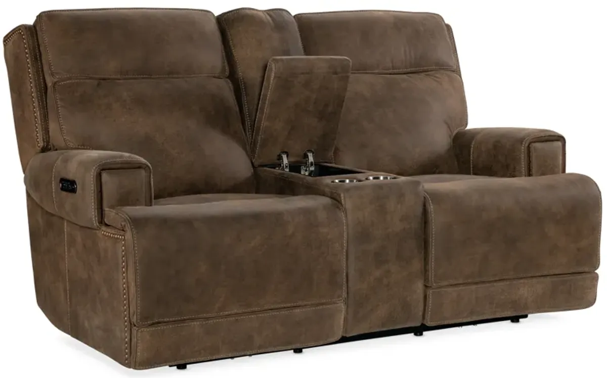 Wheeler Power Console Loveseat with Power Headrest