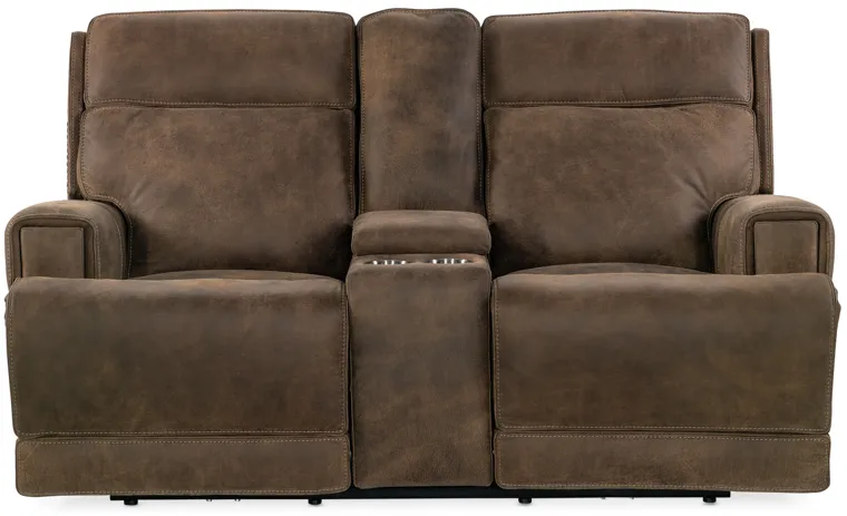 Wheeler Power Console Loveseat with Power Headrest