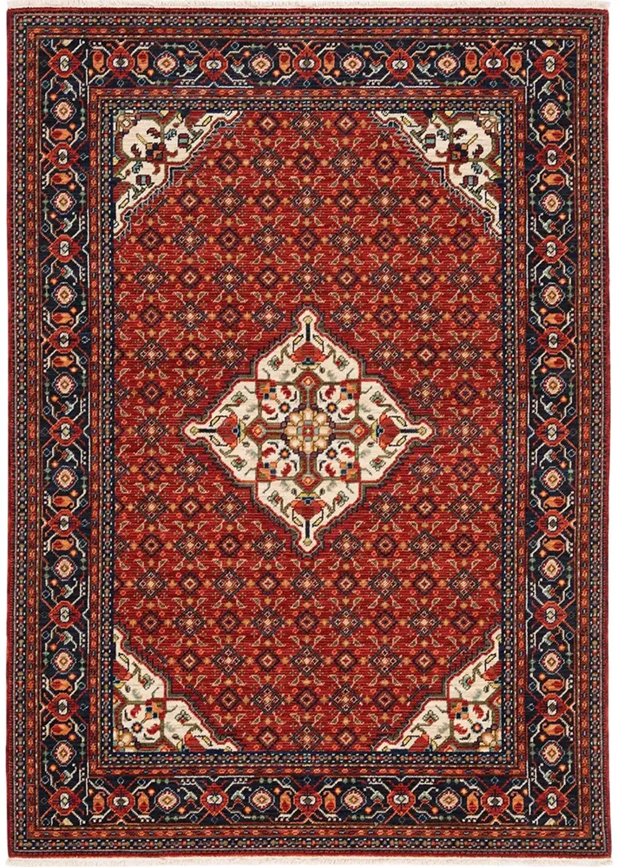 Lilihan 9'10" x 12'10" Red Rug