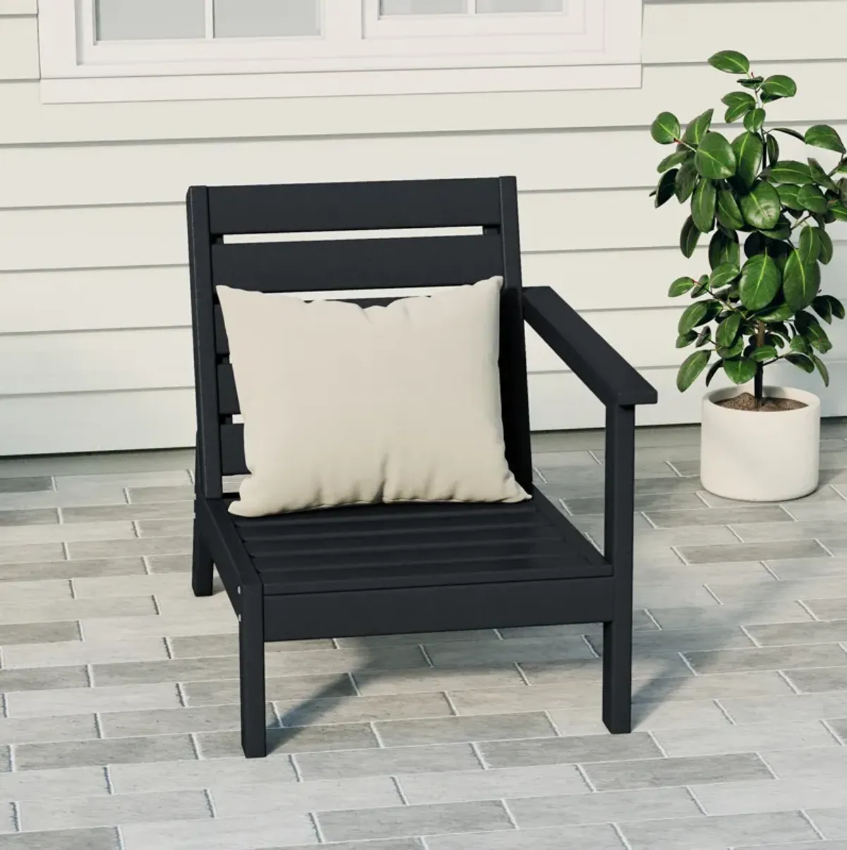 WestinTrends Outdoor Patio HDPE Right Arm Facing Deep Seating Corner Chair