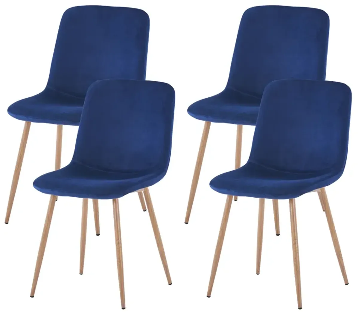 Streamdale 4 Pieces Blue Dining Chairs, Modern Style