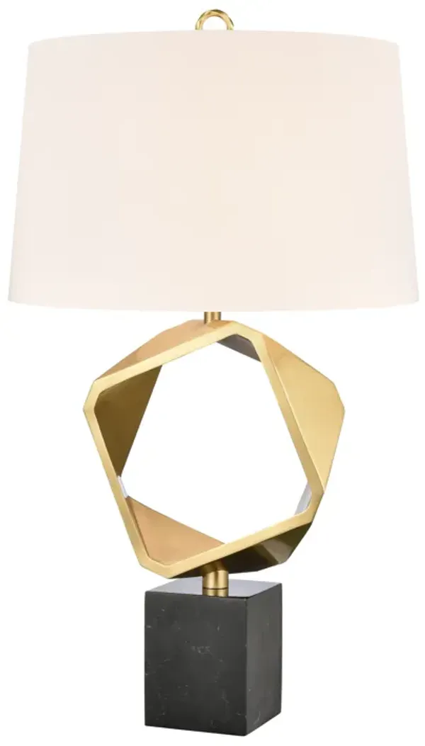 Optical 32"  Table Lamp-Brass