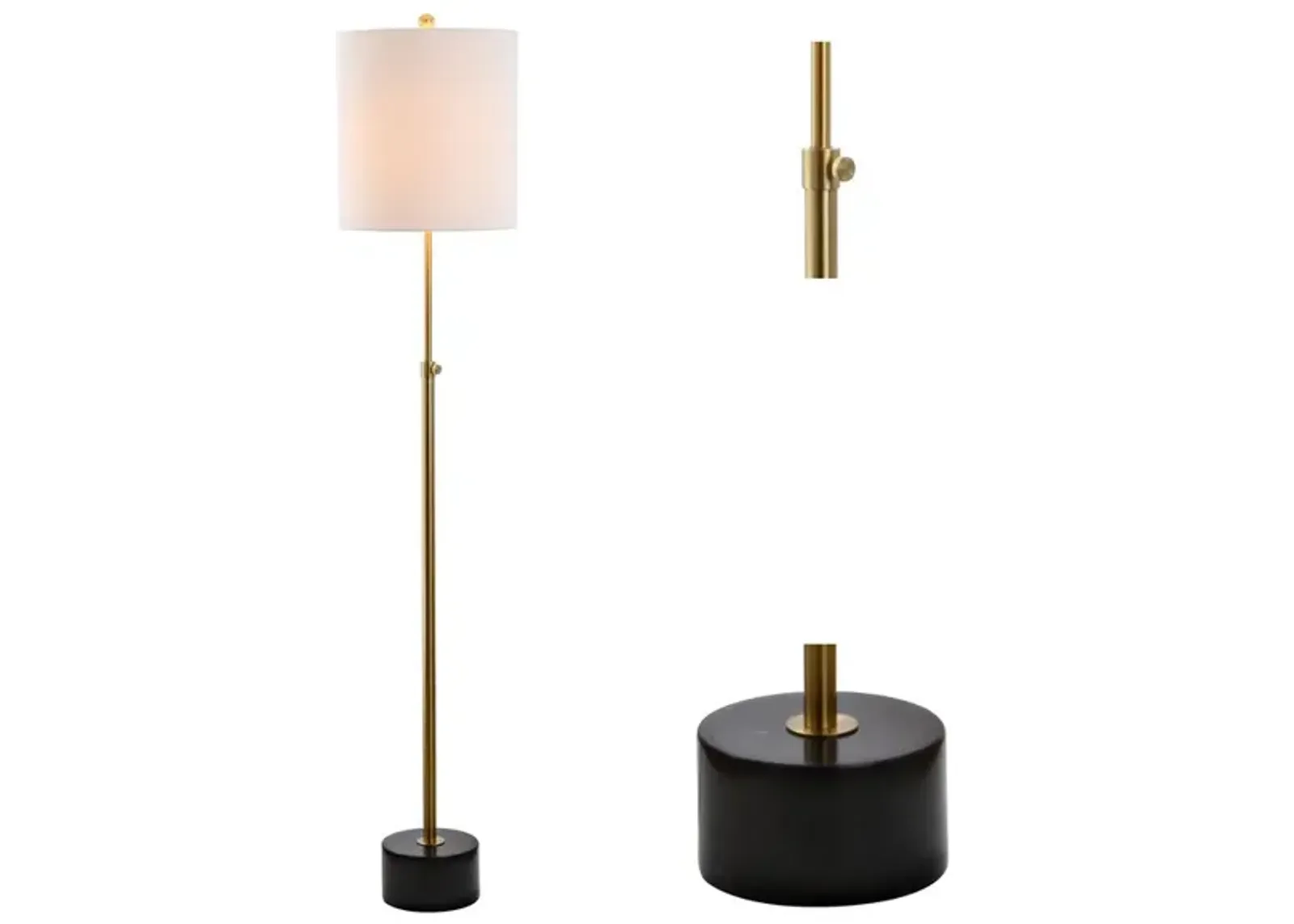 Crosby Adjustable Height Metal LED Floor Lamp