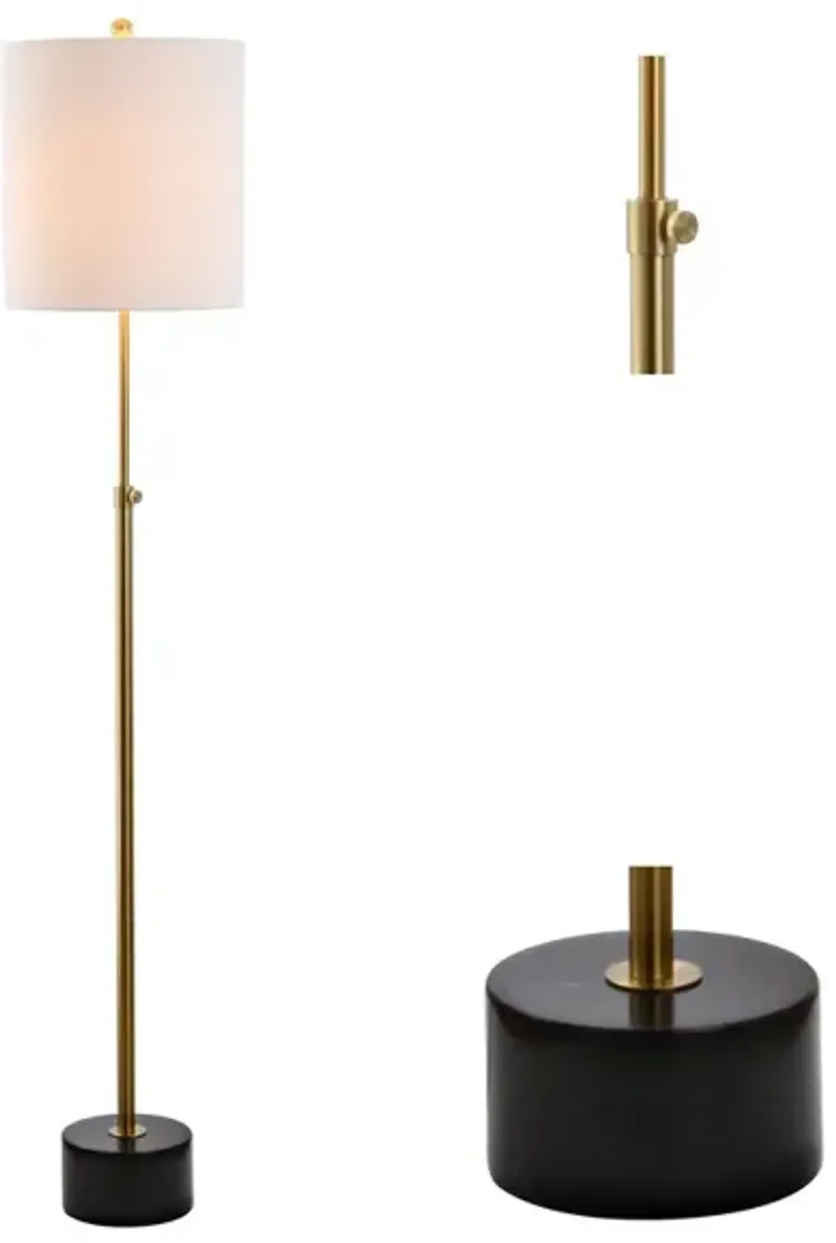 Crosby Adjustable Height Metal LED Floor Lamp