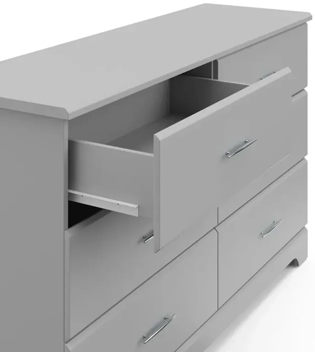 Storkcraft Brookside 6 Drawer Double Dresser (Pebble Gray)