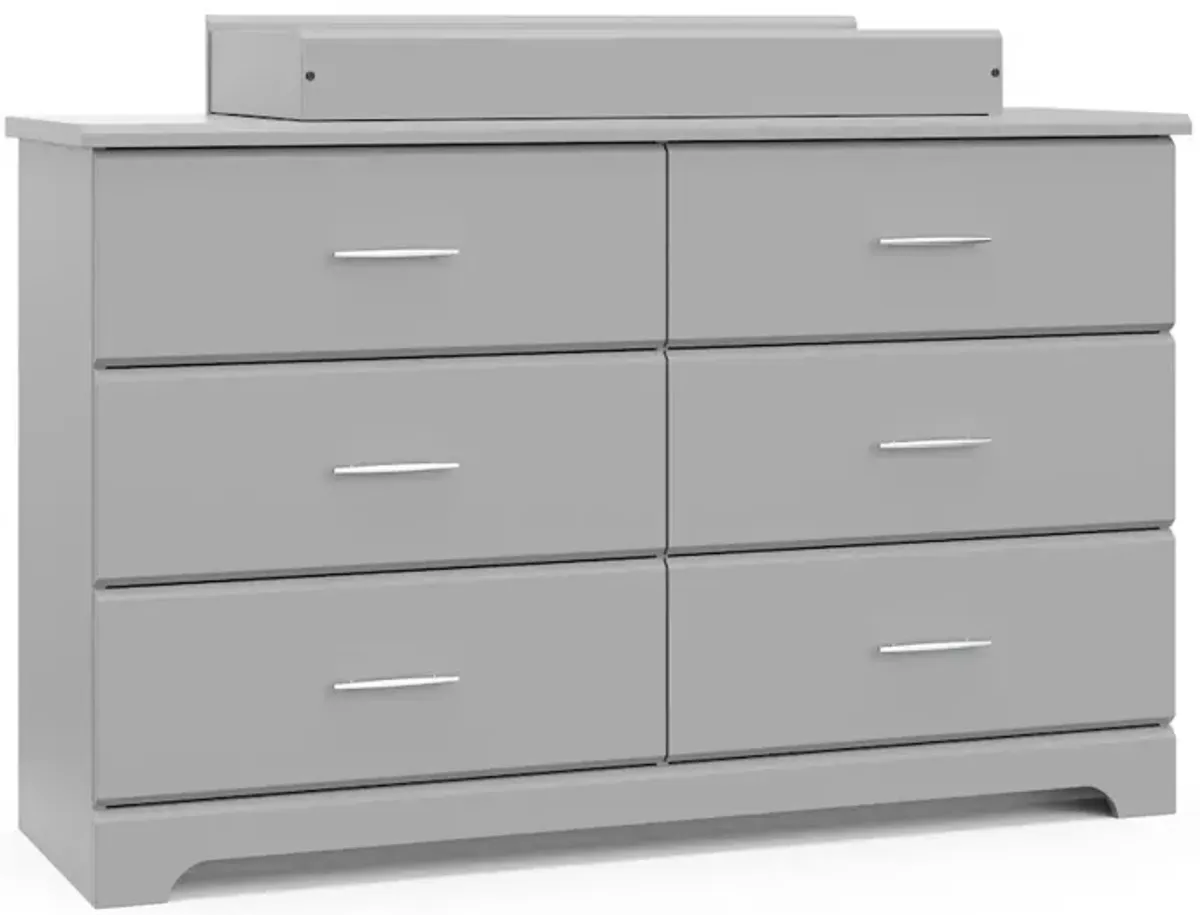 Storkcraft Brookside 6 Drawer Double Dresser (Pebble Gray)