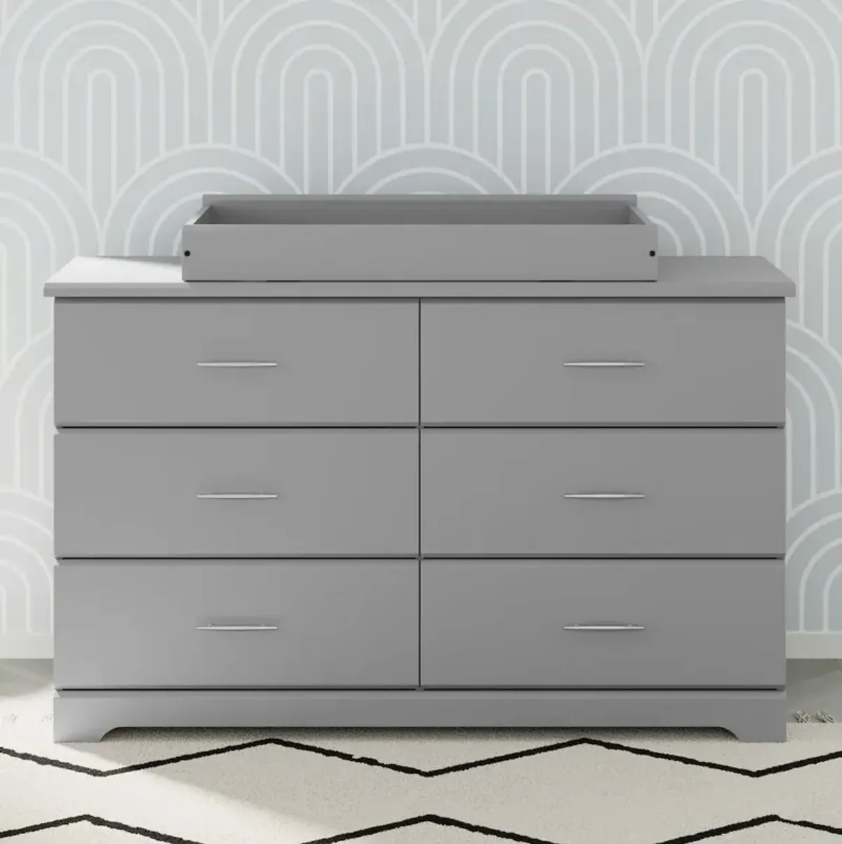 Storkcraft Brookside 6 Drawer Double Dresser (Pebble Gray)